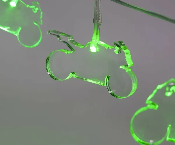 Kawasaki Motorrad LED Lichterkette grün